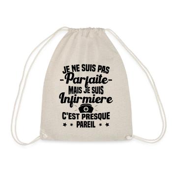 Pas parfaite mais je suis Infirmière Cadeau - Sac de sport léger - nature - Devant