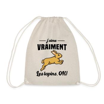 J'aime vraiment les Lapins OK - Sac de sport léger - nature - Devant