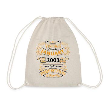 Vintage né en Janvier 2003 Cadeau D'anniversaire - Sac de sport léger - nature - Devant