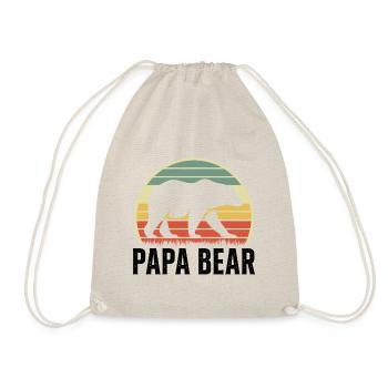 Papa Bear Proud Daddy Proud Dad - Drawstring Bag - nature - Front