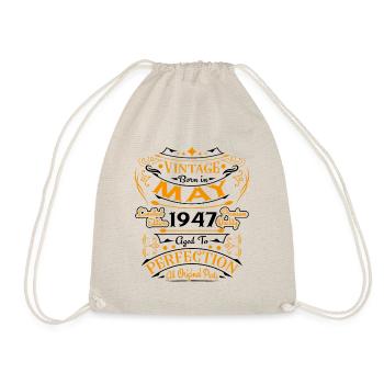 Mai 1947 Geburtstagsgeschenk Geboren im Mai 1947 - Turnbeutel - Natur - Vorne