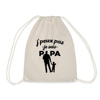 Je peux pas je suis papa bébé - Sac de sport léger - nature - Devant