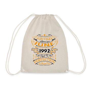 June 1992 Vintage Born in June 1992 Anniversary - Drawstring Bag - nature - Front
