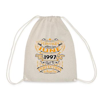 Juni 1997 Retro Vintage Geburtstagsgeschenk - Turnbeutel - Natur - Vorne