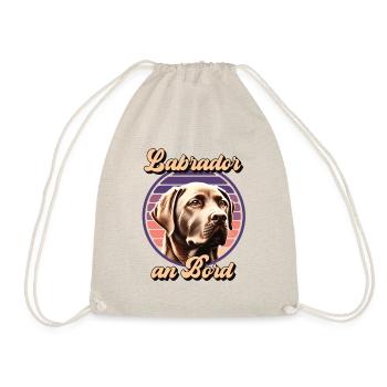 Labrador an bord Retro sunset - Turnbeutel - Natur - Vorne