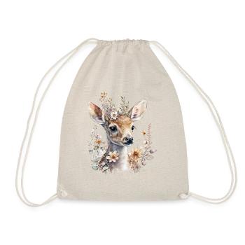 Cerf avec des fleurs - Sac de sport léger - nature - Devant