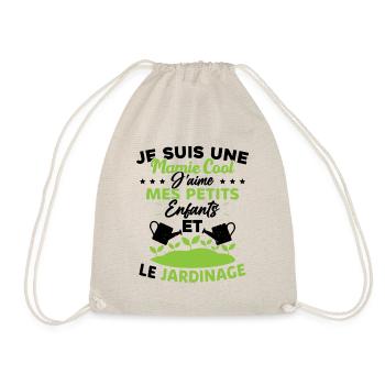 Mamie j'aime mes petite enfants et le jardinage - Sac de sport léger - nature - Devant