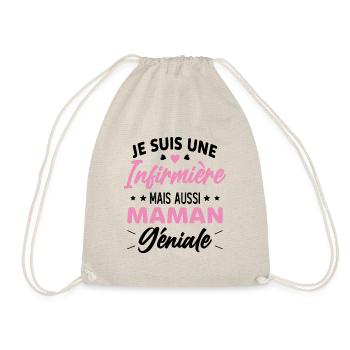 Je suis une infirmière et une maman géniale - Sac de sport léger - nature - Devant