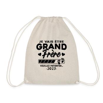 Je vais Être Grand Frère 2023 idée cadeau - Sac de sport léger - nature - Devant