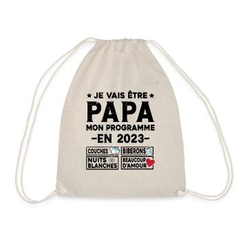 Je vais être papa mon programme en 2023 - Sac de sport léger - nature - Devant
