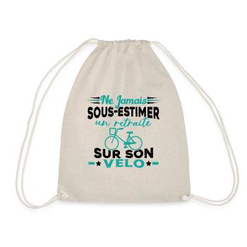 Un Retraité Sur Son Vélo Humour Retraite Cycliste - Sac de sport léger - nature - Devant