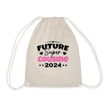 Future Super Cousine 2024 Annonce Grossesse - Sac de sport léger - nature - Devant