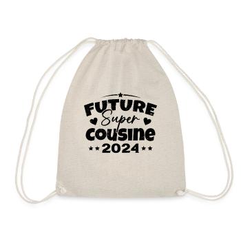 Future Super Cousine 2024 Annonce Grossesse - Sac de sport léger - nature - Devant