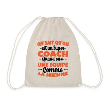 On Sait Qu'on est un Super Coach Cadeau Entraineur - Sac de sport léger - nature - Devant