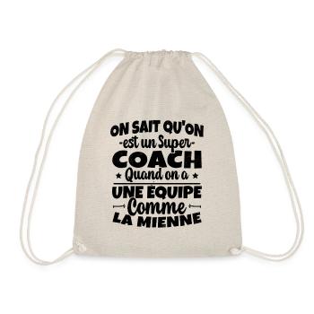 On Sait Qu'on est un Super Coach Cadeau Entraineur - Sac de sport léger - nature - Devant