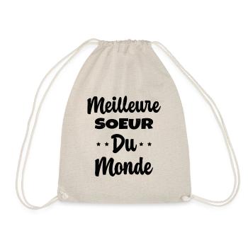 Meilleure Soeur Du Monde Humour Cadeau - Sac de sport léger - nature - Devant