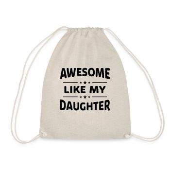 Génial Comme Ma Fille Humour Cadeau - Sac de sport léger - nature - Devant