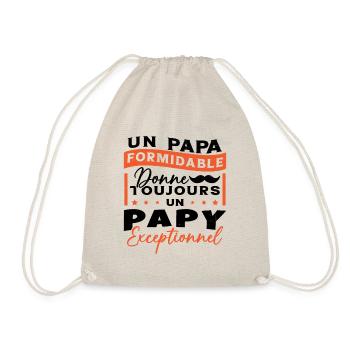 Papa Formidable Donne Toujours Papy Exceptionnel - Sac de sport léger - nature - Devant