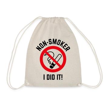 Non-Smoker – I Did It! (3C / B) - Drawstring Bag - nature - Front