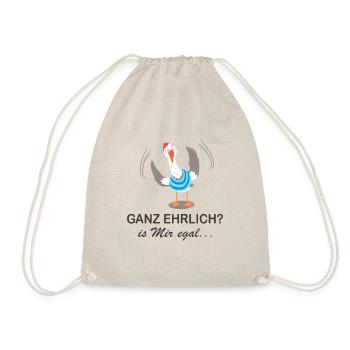 Ganz ehrlich? is mir egal... - Turnbeutel - Natur - Vorne