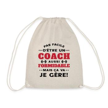 Coach Formidable Je Gère Idée Cadeau Humour - Sac de sport léger - nature - Devant