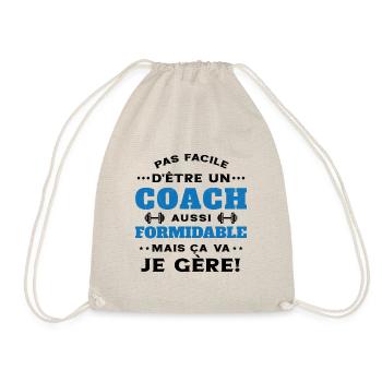 Coach Formidable Je Gère Idée Cadeau Humour - Sac de sport léger - nature - Devant