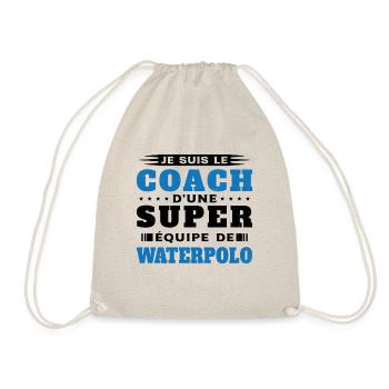 Coach de Super équipe de waterpolo Humour Cadeau - Sac de sport léger - nature - Devant