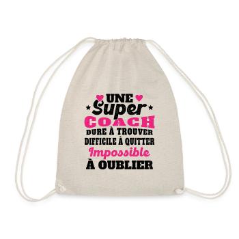 Une Super Coach Idée Femme Cadeau Humour - Sac de sport léger - nature - Devant