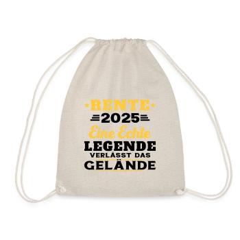 Humor Geschenk Rentner 2025, Rentner Im Jahr 2025 - Turnbeutel - Natur - Vorne