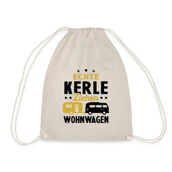 echte kerle ziehen wohnwagen - Turnbeutel - Natur - Vorne