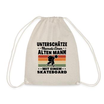Unterschätze niemals einen alten Mann Skateboard - Turnbeutel - Natur - Vorne