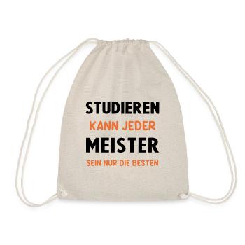 Meister Prüfung Bestanderen Prüfung - Turnbeutel - Natur - Vorne