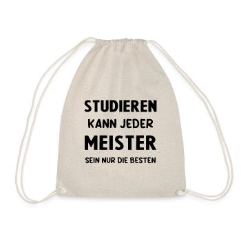 Meister Prüfung Bestanderen Prüfung - Turnbeutel - Natur - Vorne