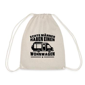 Wohnmobil Caravans Wohnwagen echte Männer - Turnbeutel - Natur - Vorne