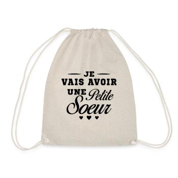 Je Vais Avoir Une Petite Sœur Cadeau Future Soeur - Sac de sport léger - nature - Devant