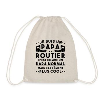 je suis un papa routier / humour papa routier - Sac de sport léger - nature - Devant