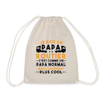 je suis un papa routier / humour papa routier - Sac de sport léger - nature - Devant
