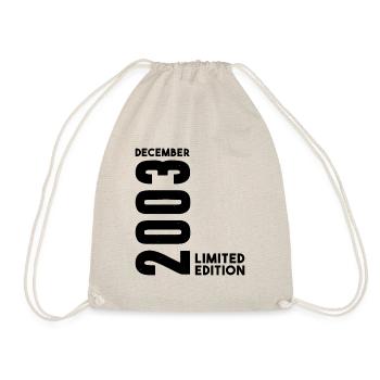 Anniversaire homme femme I Décembre 2003 - Sac de sport léger - nature - Devant