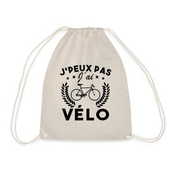 I can't I have a bike - Drawstring Bag - nature - Front