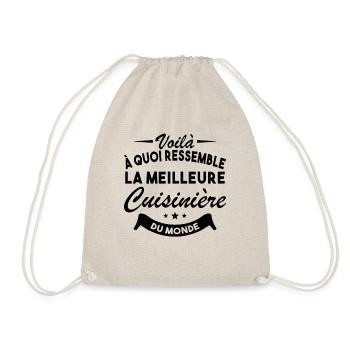 Idée cadeau - Meilleure cuisinière au monde - Sac de sport léger - nature - Devant