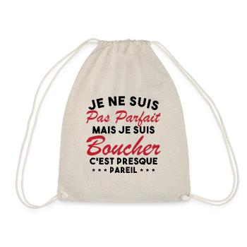 Je Ne Suis Pas Parfaite Mais Je Suis Boucher - Sac de sport léger - nature - Devant