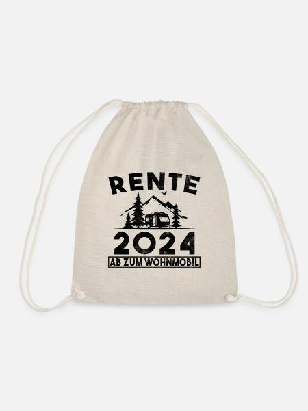 Rente 2024 Wohnmobil Ruhestand Ruheständler - Turnbeutel - Natur