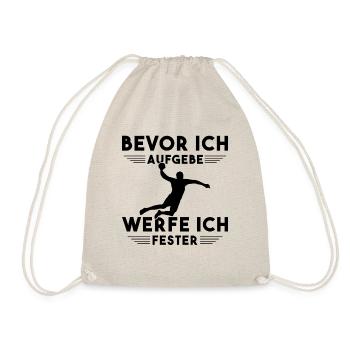 Handball Kinder Geschenke Handballer Zubehör - Turnbeutel - Natur - Vorne