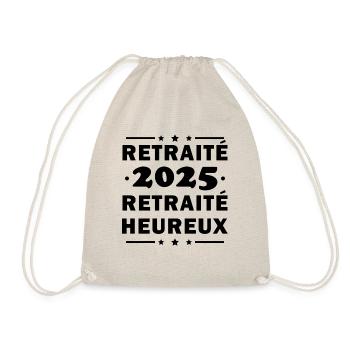 Cadeau retraite 2025 retraité heureux - Sac de sport léger - nature - Devant