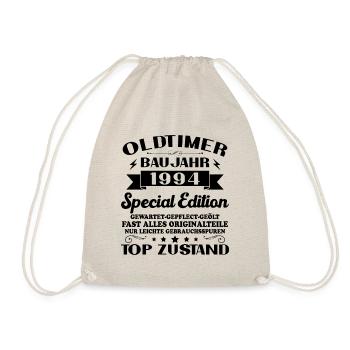 Oldtimer Baujahr 1994 Jahrgang Geburtstag Geschenk - Turnbeutel - Natur - Vorne
