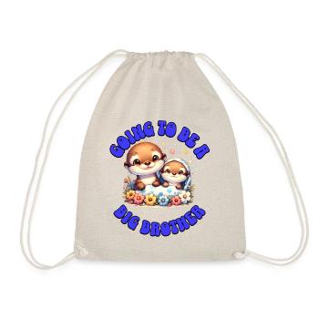Je vais être un grand frère douce loutre, frère - Sac de sport léger - nature - Devant