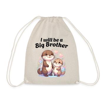 Je vais être un grand frère douce loutre, frère - Sac de sport léger - nature - Devant