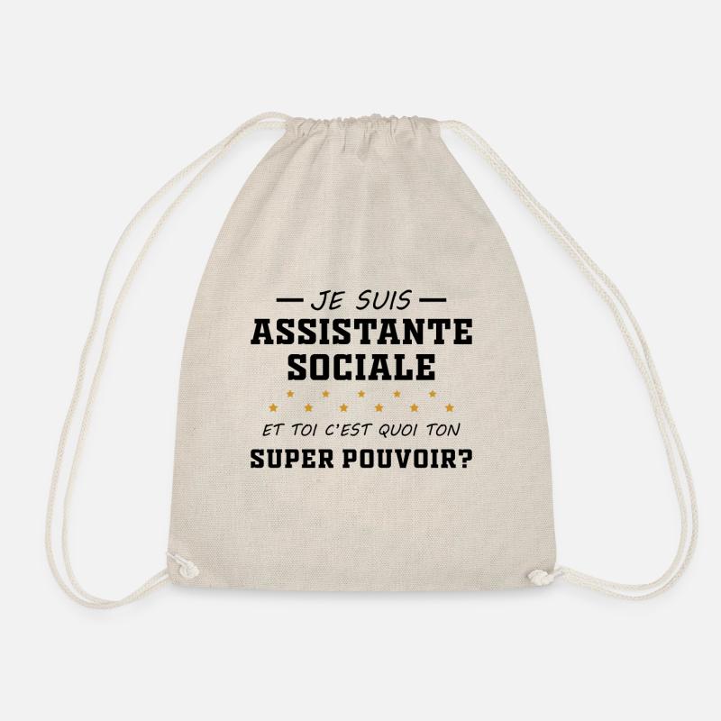 Sozialarbeiterin - Superkraft - Geschenk - Turnbeutel - Natur