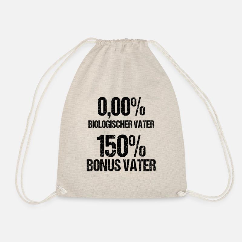Bonus Vater Papa Papi Stiefvater Vatertag Geschenk - Turnbeutel - Natur