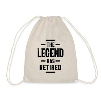 Die Legende ist im Ruhestand - Ruhestandsgeschenk - Turnbeutel - Natur - Vorne